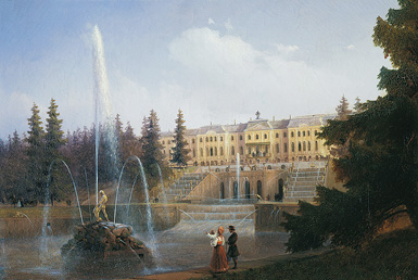 Вид на Большой каскад в Петергофе :: Айвазовский Иван Константинович, 1837 год