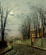 Ноябрьская луна (November Moonlight). Джон Аткинсон Гримшоу, 1883 г.