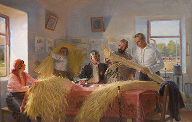 Колхозная хата-лаборатория :: Манюков Михаил Николаевич, 1940 год