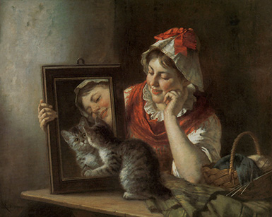 Котёнок и зеркало :: Рудольф Эпп