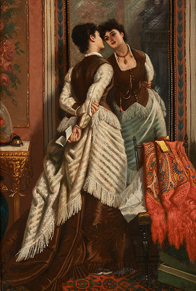 Женщина любуется собой :: Альфред Стевенс, 1873 год