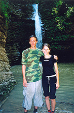 Станислав и Елена Лебедевы (водопад «Шнурок», Река Руфабго)