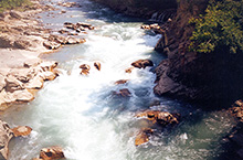Река Белая и впадающая в неё река Руфабго