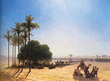 Караван в оазисе. Египет :: Айвазовский Иван Константинович, 1871 год
