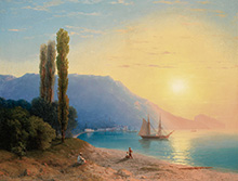 Закат над Ялтой :: Айвазовский Иван Константинович, 1861 год