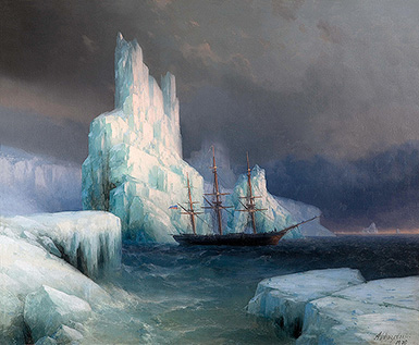 Ледяные горы в Антарктиде :: Айвазовский Иван Константинович, 1870 год