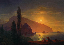 Ночь в Крыму. Вид на Аю-Даг :: Айвазовский Иван Константинович, 1859 год