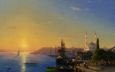 Вид Константинополя и Босфора :: Айвазовский Иван Константинович, 1856 год