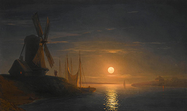 Лунный свет над Днепром :: Айвазовский Иван Константинович, 1858 год