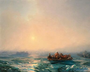 Лёд на Днепре :: Айвазовский Иван Константинович, 1872 год