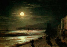 Лунная ночь, берег моря :: Айвазовский Иван Константинович, 1885 год