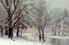 Зимний вечер :: Андерс Андерсен-Лундби, 1886 год