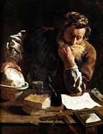Задумавшийся Архимед :: Доменико Фетти, 1620 год
