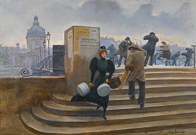Модистка на мосту Искусств :: Жан Беро, между 1879 и 1882 гг.