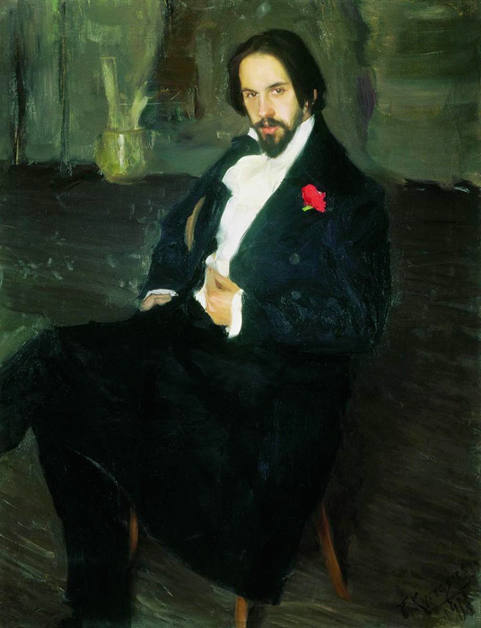 Портрет Ивана Билибина работы Бориса Михайловича Кустодиева, 1901 г.