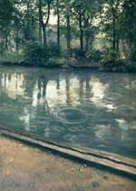 Йер, Дождь (The Yerres, Rain) :: Гюстав Кайботт, 1875 год (круги на воде)