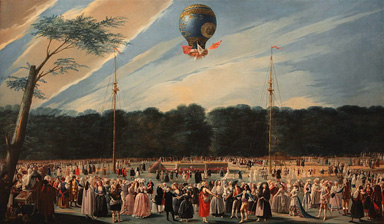 Взлёт воздушного шара Монгольфье в Аранхуэс :: Карнисеро Антонио, 1784 год