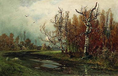 Осень. Лесная речка :: Клевер Юлий Юльевич, 1894 год