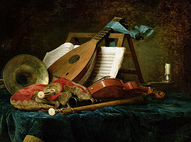 Натюрморт с музыкальными инструментами :: Анна Валайе-Костер, 1770 год