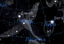 Созвездие Лебедя :: Stellarium 0.12.4, Россия, город Курск (21.08.2014, 00:29:12)
