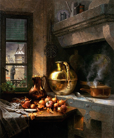 Кухонный уголок :: Эдвин Дикин, 1883 год