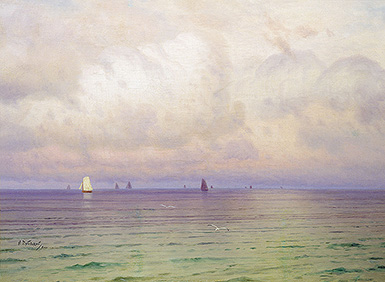 Море. Парусники :: Дубовской Николай Никанорович, 1900 год