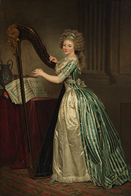Автопортрет с арфой :: Роза Аделаида Дюкре, 1791 год