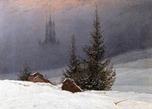 Зимний пейзаж с церковью. Фридрих Каспар, 1811 год