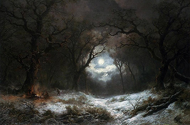 Лунный зимний пейзаж :: Ремиджиус ван Хаанен