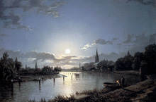 Темза при лунном свете :: Генри Петер (Henry Pether, 1828–1865)