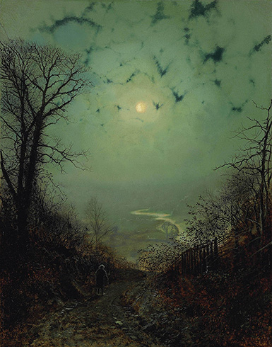 Лунный свет, Уорфедейл :: Джон Аткинсон Гримшоу, 1871 год