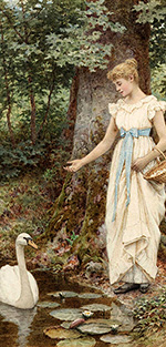 Угощение для лебедя (Feeding the Swan) :: Генри Джеймс Джонстон