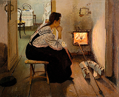 Думы у печки :: Калиниченко Яков Яковлевич, 1897 год
