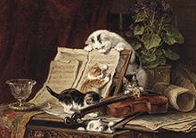 Приобщаемся к музыке :: Генриетта Роннер-Книп :: Кошки в живописи
