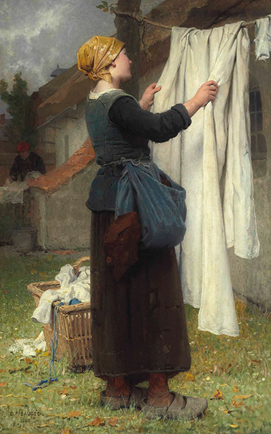 Прачка :: Дезире Франсуа Ложе, 1882 год