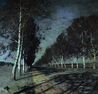 Лунная ночь. Большая дорога :: Левитан Исаак Ильич, 1897 год