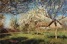 Цветущие яблони :: Левитан Исаак Ильич, середина 1890-х