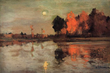 Этюд к картине «Сумерки. Луна» :: Левитан Исаак Ильич, 1899 год