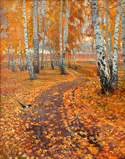 Осень (Сибирская осень) :: Либеров Алексей Николаевич, 1950 год
