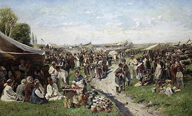 Ярмарка. (Малороссия) :: Маковский Владимир Егорович, 1885 год