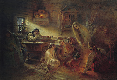 Святочные гадания :: Маковский Константин Егорович, 1890-ые