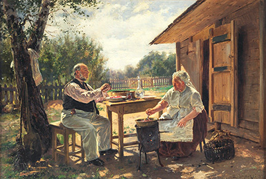 Варят варенье :: Маковский Владимир Егорович, 1876 год