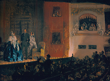 Театральная гимназия :: Адольф фон Менцель, 1856 год