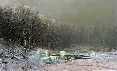 Зима. Ледокол :: Мещерский Арсений Иванович, 1878 год