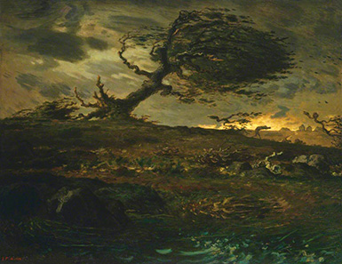 Порыв ветра :: Жан Франсуа Милле, 1873 год