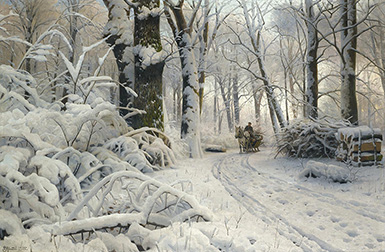 Зимний лес :: Петер Мёрк Мёнстед, 1915 год