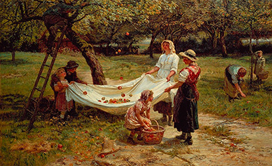Собиратели яблок :: Фредерик Морган, 1880 год