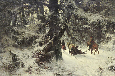 Зимний лес :: Людвиг Мунте, 1867 год