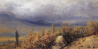 Осенний вид в Крыму :: Мясоедов Григорий Григорьевич, 1884 год
