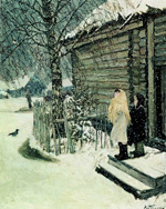 Первый снег :: Пластов Аркадий Александрович, 1946 год